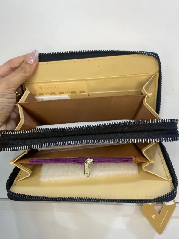 Billetera Amayra 67.3500023 Negro - Beige