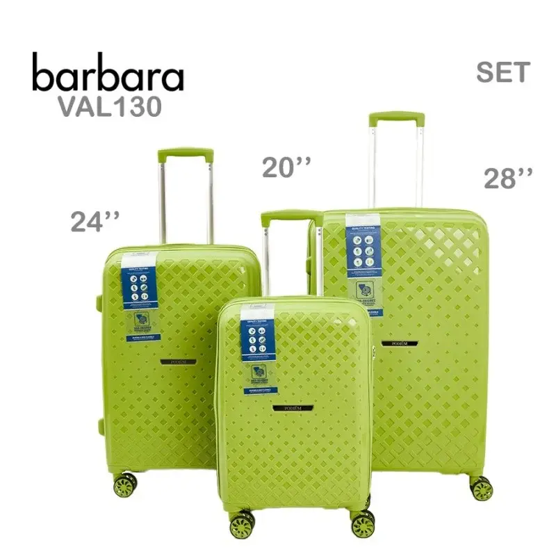 Set de Valijas X3 Barbara Verde